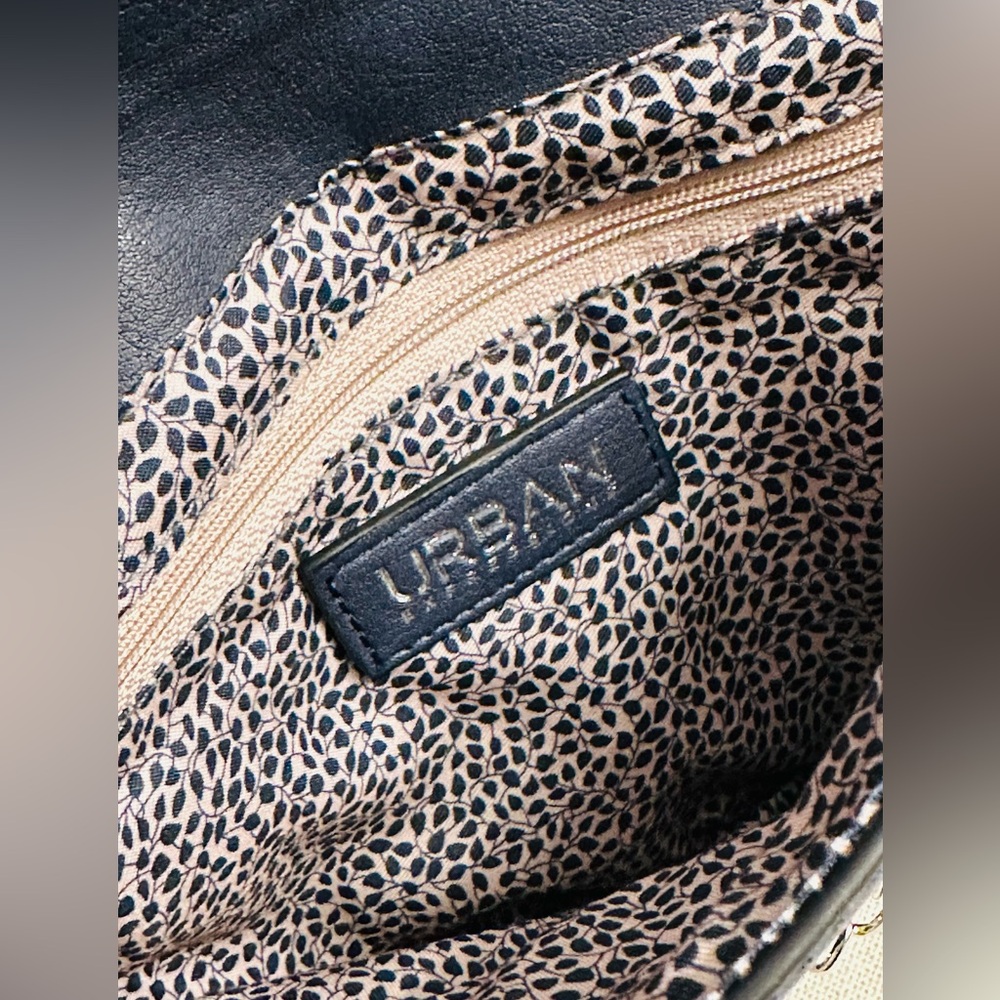 Leather Clutch with Chain Strap Urban Expressions Navy Vegan - Picture 5 of 9